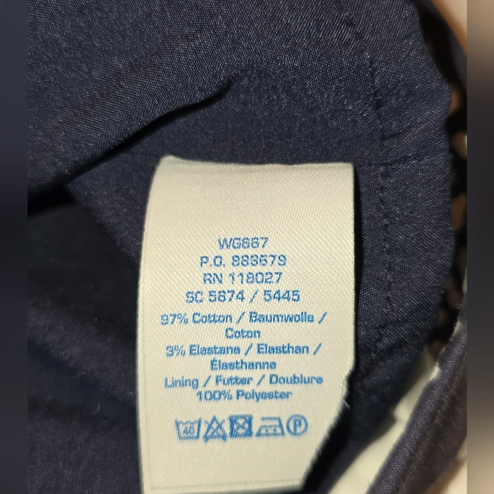 Boden A-Line Navy and White Skirt Women's Size 2R - Picture 7 of 7